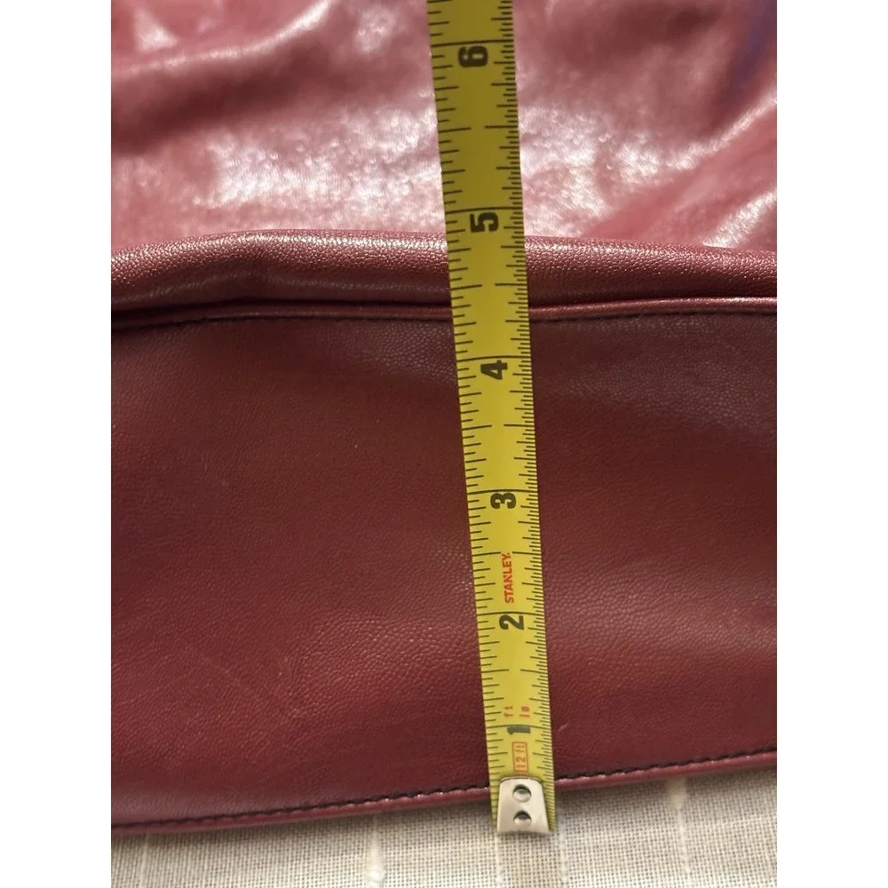Y2K Statement Piece!! Red Ruffle Studded Large Hobo Handbag Purse Steve Madden